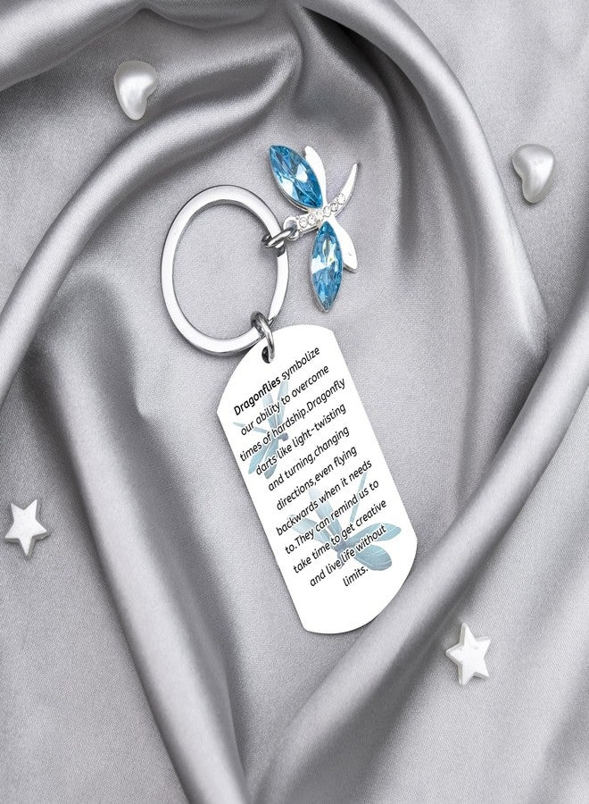 MOEXUKO Dragonfly Gifts for Women Dragonfly Keychain Christmas Stocking Stuffers Inspirational Gifts for Women Motivational Gift for Friends Sister Daughter Birthday Thanksgiving Gift Dragonflies Keyring - Image 3